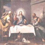 FTB97013 The Supper at Emmaus (oil on canvas) by Brusaferro, Girolamo (1679-1745) oil on canvas San Nicolo dei Mendicanti, Venice, Italy Italian, out of copyright